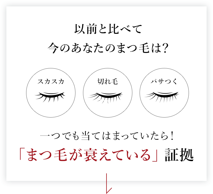 以前と比べて今のあなたのまつ毛は？/一つでも当てはまっていたら！「まつ毛が衰えている」証拠だからといって、